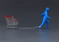 Alışveriş Bağımlılığı (Oniomania) 4 Burden symbol - 3D Illustration